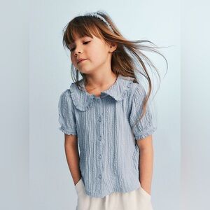 NEW H&M Blouse with Ruffle Collar